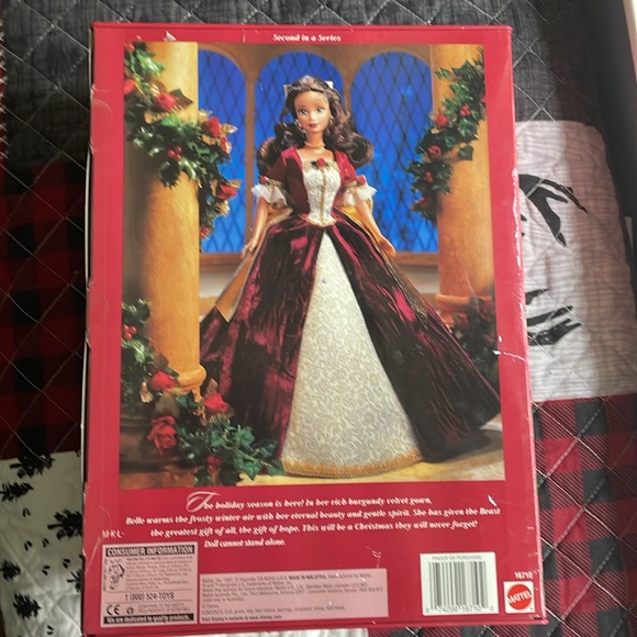 NEW Disney Belle Beauty & the Beast Christmas Barbie plus Ornament - Picture 7 of 13